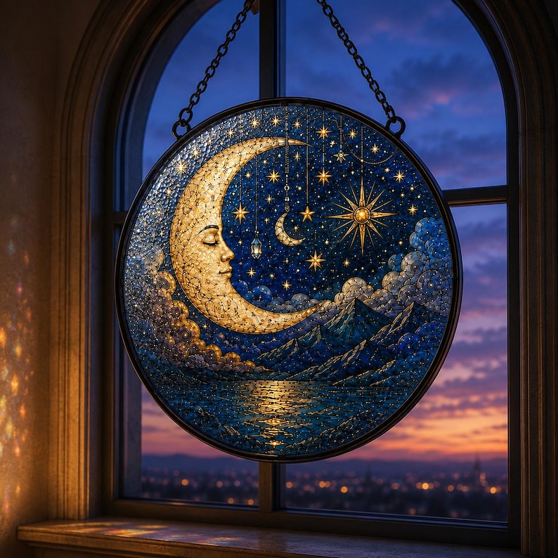 Celestial Moon Suncatcher