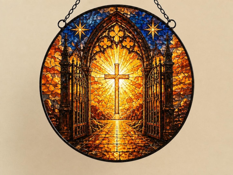 Cathedral Cross Suncatcher