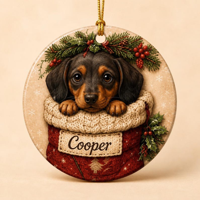 Dachshund Christmas Ornament